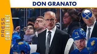 Buffalo Sabres Head Coach Don Granato Before Buffalo Faces Boston Bruins