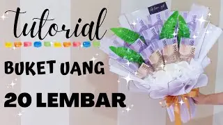 TUTORIAL BUKET UANG WRAPPING HEMAT KERTAS CELLOPHANE TANPA LEM TEMBAK