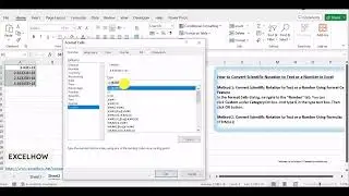 How to Convert Scientific Notation to Text or a Number in Excel