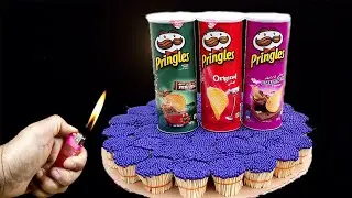 Experiment 15,000 Match VS Pringles Chips Three Flavours 