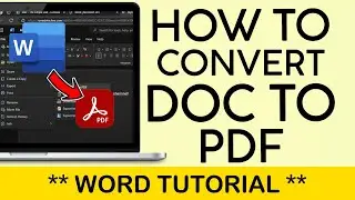 How to Convert Doc to PDF on Word Online O365 2024