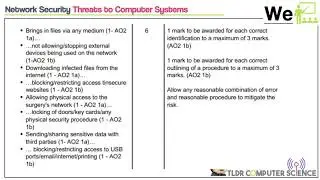 1.4 Network Security - GCSE OCR Computer Science J277 Paper 1 - Exam Questions and Recap