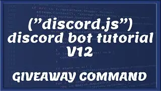 DISCORD BOT DEV V12 || Giveaway command | Tutorial #13 [Nederlands/Dutch]
