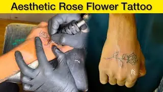 Aesthetic Rose Flower Tattoo On Hand 🌹 ￼ হাতে গোলাপ ফুলের ট্যাটু || Howrah Best Tattoo Studio