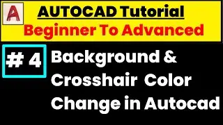 How to change the background color in AutoCAD || How to change cross hair color in Autocad | Eduaish