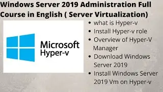 Microsoft Hyper V Role on Windows Server 2019 | Install Virtual Machine in windows