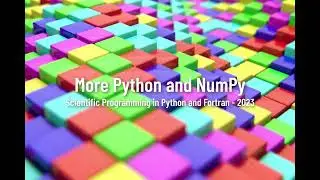 Lecture 2 - NT009F - Python and NumPy