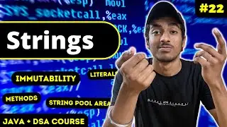 Strings in JAVA! | All concepts cleared✅ | JAVA + DSA COURSE