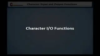 Character input & output Functions || Learn C Programming || Learning C Language