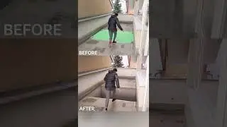 Jumping between Buildings using VFX!⚡ #shorts #visualeffects