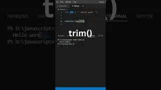 string remove space using trim() 