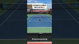 College Tennis: Epic set point won by Hugo Ashimoto vs Alexander Bernard #tennis 🎥 @tenniswziming