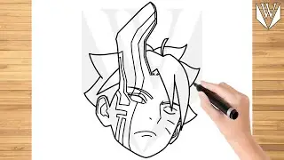 Как рисовать Boruto Otsutsuki Пошаговое руководство | Скачать раскраски бесплатно