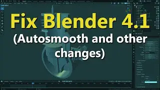 How to Fix Blender 4.1's Weird Changes