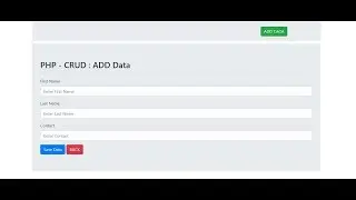 PHP-CRUD - Insert Data in PHP - Part  2/4