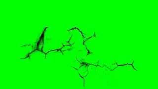 Wall Crack green screen -copyright Free