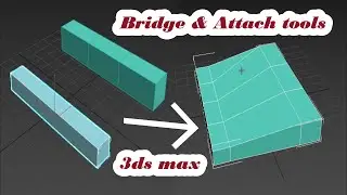 Bridge  and attach tools  in 3ds max