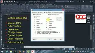 Drafting Settings in autocad 2020 in hindi