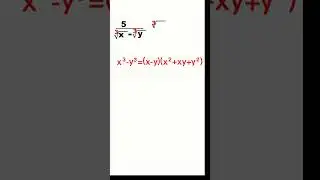 How to Rationalize the Denominator ( two cube roots)