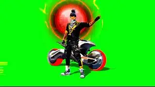 new golden Hip Hop bundle || free fire lobby animation || emote green screen|| 