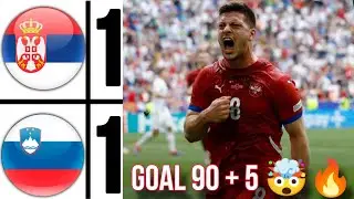 Slovenia vs Serbia (1-1) HIGHLIGHTS EURO 2024 | Luka Jović Goal 90+5 🤯🔥| Žan Karničnik Goal