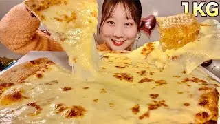 ASMR 1KG of Cheese! Ultra Cheese Pizza【Mukbang/ Eating Sounds】【English subtitles】