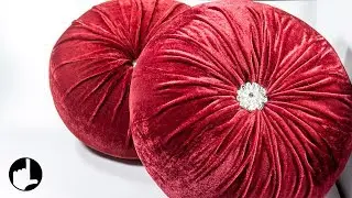 DIY Decoration Ideas for Home: Round Pleated Pillows by HandiWorks 