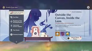 Claiming All Rewards Outside the Canvas, Inside the Lens Event | Genshin Impact 2.6