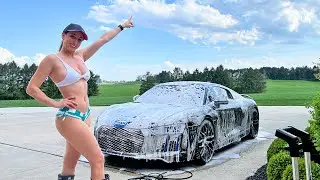 Audi R8 Bikini Car Wash!!