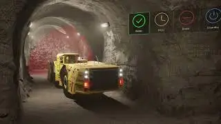 Mining Animation 4K UHD: Articulated Mining Truck Inside an Underground Mine Site