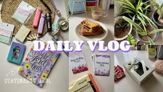 ഞാൻ വാങ്ങിയ stationary items 🧸🎀 | a half day in my life | Malayalam