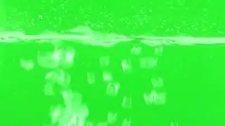 Bubbling water on a green background   Free Stock Video green screen video,