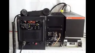 Rockwell Collins 718U 5M avionics HF SSB transceiver built into a professional desk-top rack