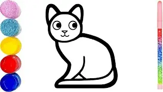 Bolalar uchun mushuk chizish/Drawing beautiful cat for children/Рисунок милый котик для детей