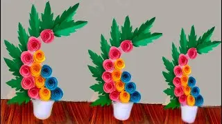 How To Make Handmade Home decoration Craft Ideas Diy flower bouque paper art and craft