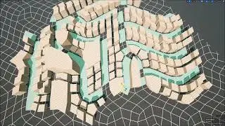 WIP Irregular Grid City Editor Tool in UE5