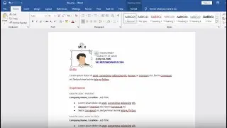 Add Picture to the Left/Right of Text or CV | Microsoft Word Tutorials