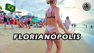 Walking on FLORIANÓPOLIS BEACH at CANASVIEIRAS BEACH 🇧🇷 Santa Catarina, Brazil | 2024 【 4K UHD 】