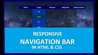 Menu Bar in HTML | Responsive Navigation Bar In Html