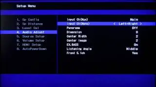 ONKYO HTX-22HDX Setup/OSD (AV Amplifier)