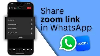 How to share zoom meeting link in WhatsApp