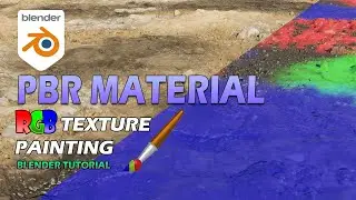 Blender PBR material RGB texture painting tutorial