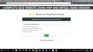 create a Quiz Website using PHP and MySQL [ Online Quiz System in PHP Project with Source Code ]