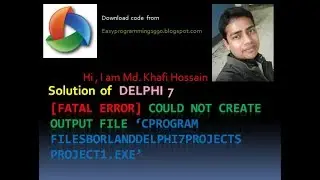 [Fatal Error] Could not create output file CProgram FilesBorlandDelphi7ProjectsProject1.exe