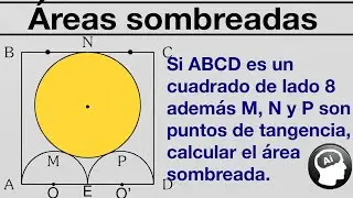 ¿Puedes calcular el area sombreada de la figura?