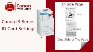 Canon all iR series printers iR3300  ID CARD SETTINGS | One Side Copy | Voter ID, Aadhar, PAN Card