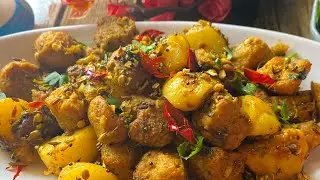 ସୋୟାବଡ଼ି ଓ ଆଳୁ କୁ ଏମିତି କେବେ ବନେଇ ନ ଥିବେ‼️ Soyabean Aaloo Recipe Odia | Su's Food Corner Odia 4K