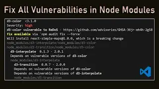 How to Resolve Vulnerabilities when npm audit fix does not work