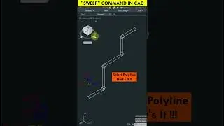 Sweep Command In AutoCAD | 3D Pipe in AutoCAD 