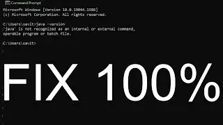 How to fix 'Java is not recognized as an internal or external command' | FIX 100% |